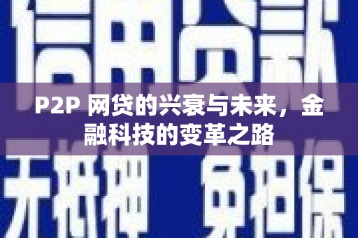 高埗P2P 网贷的兴衰与未来，金融科技的变革之路