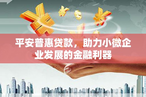 高埗平安普惠贷款，助力小微企业发展的金融利器