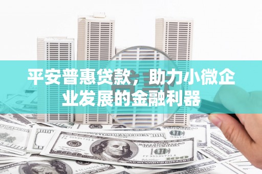 高埗平安普惠贷款，助力小微企业发展的金融利器