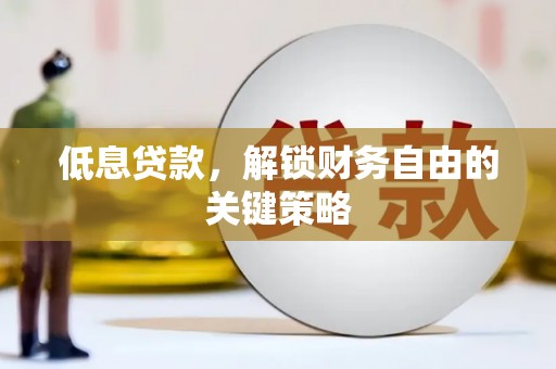 高埗低息贷款，解锁财务自由的关键策略