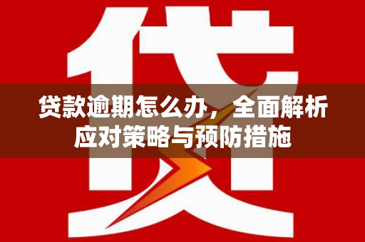 高埗贷款逾期怎么办，全面解析应对策略与预防措施