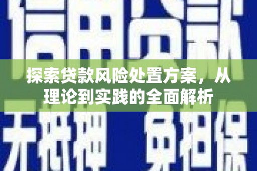 高埗探索贷款风险处置方案，从理论到实践的全面解析