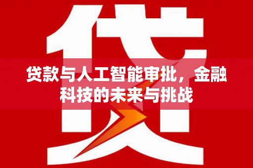 高埗贷款与人工智能审批，金融科技的未来与挑战