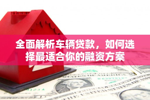 高埗全面解析车辆贷款，如何选择最适合你的融资方案
