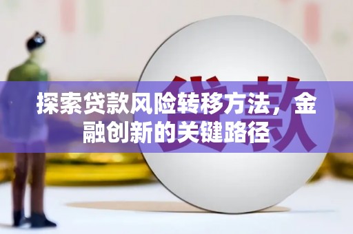 高埗探索贷款风险转移方法，金融创新的关键路径