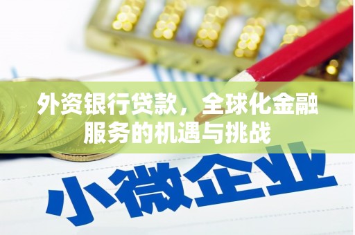 高埗外资银行贷款，全球化金融服务的机遇与挑战