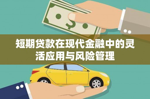 高埗短期贷款在现代金融中的灵活应用与风险管理