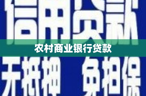 高埗农村商业银行贷款
