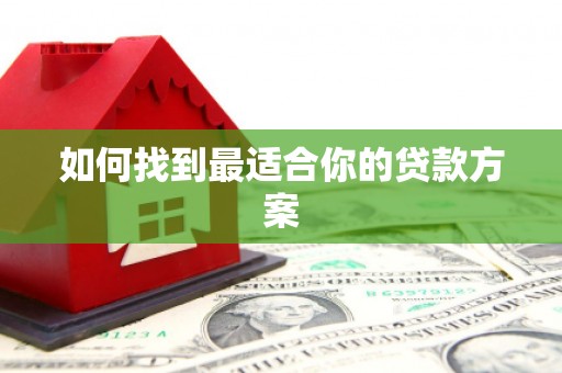 高埗如何找到最适合你的贷款方案